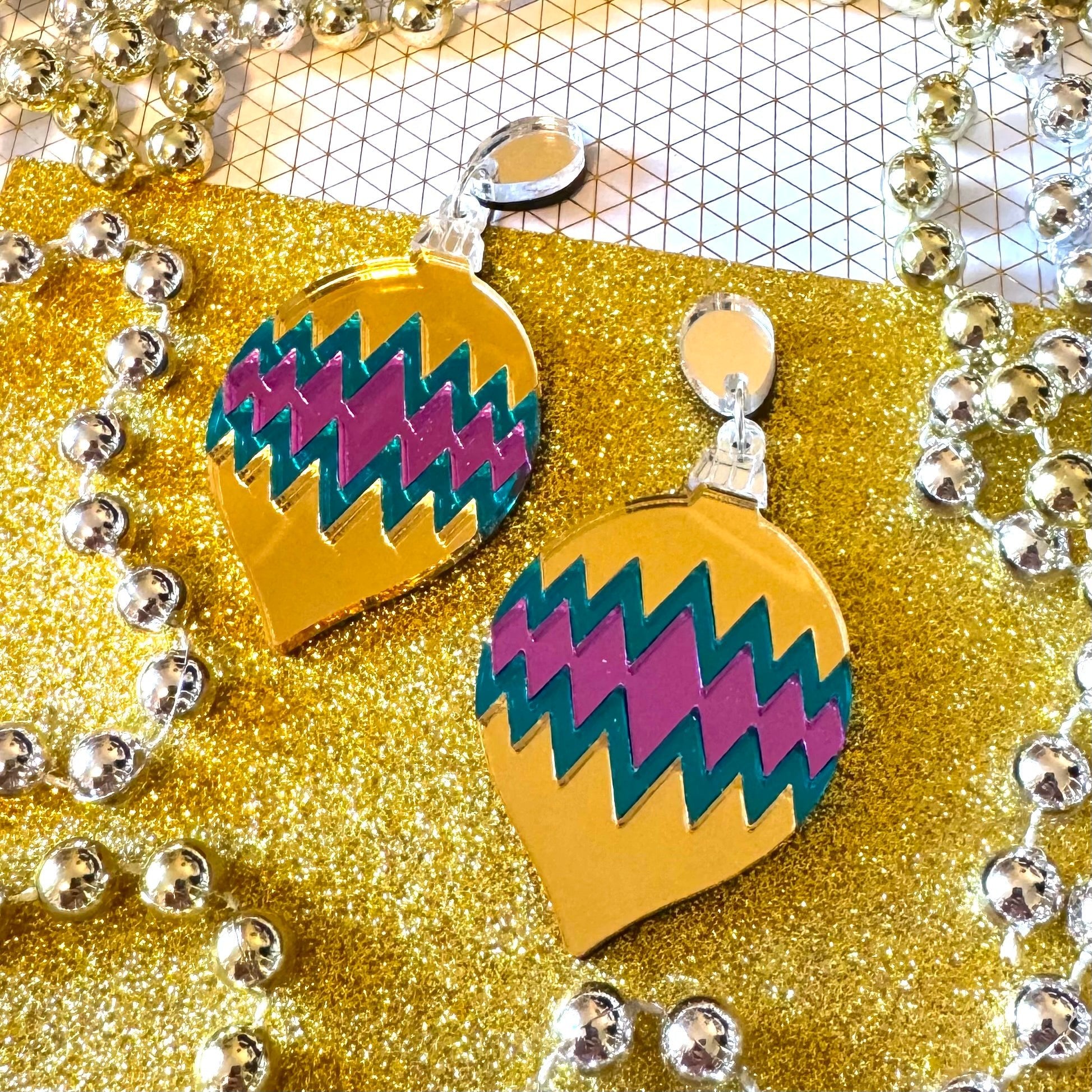Christmas Bauble Earrings - Foxx & Ginger