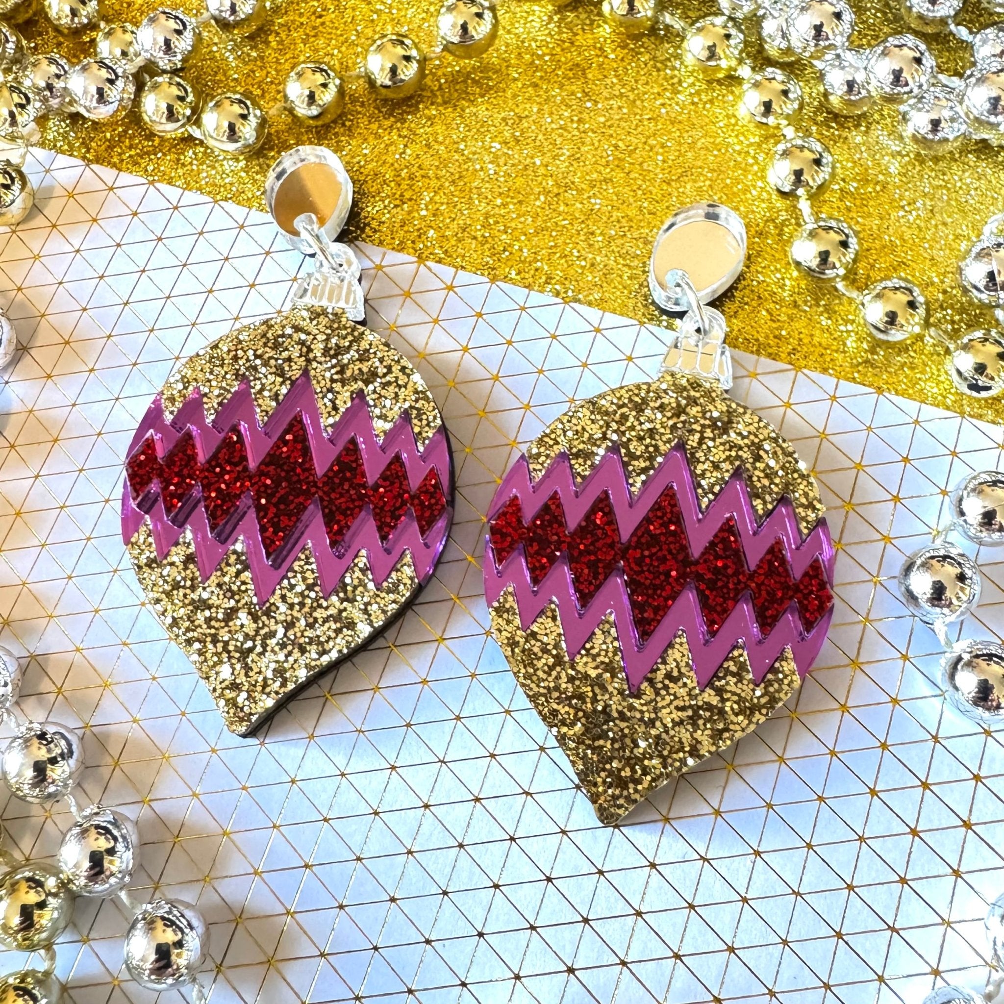 Christmas Bauble Earrings - Foxx & Ginger