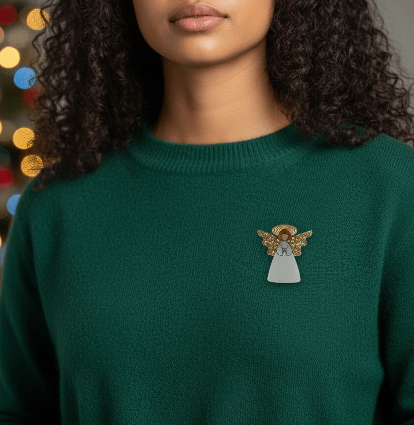 Christmas Angel Brooch - Foxx & Ginger
