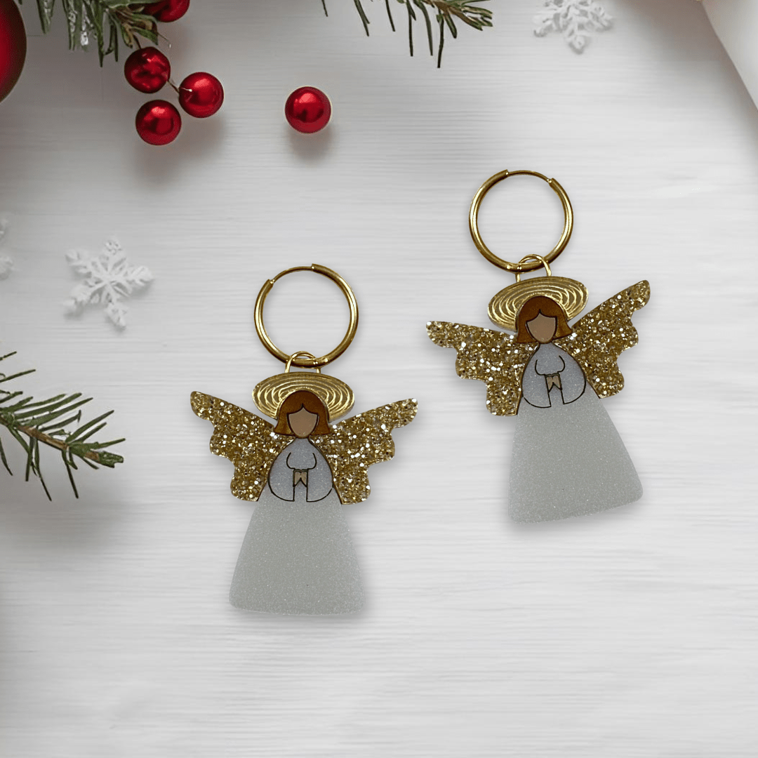 Christmas Angel Hoops - Foxx & Ginger