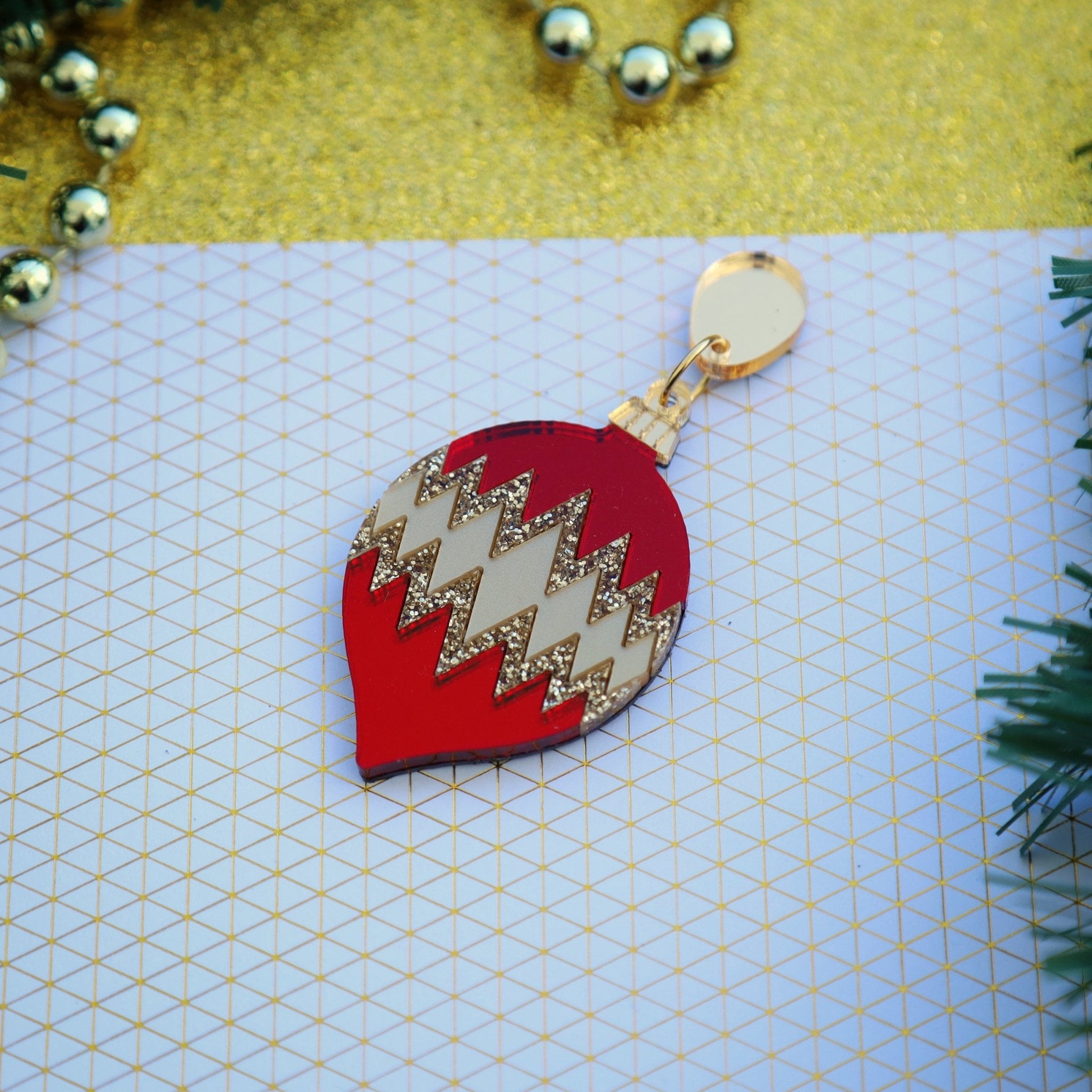 Christmas Bauble Earrings - Foxx & Ginger