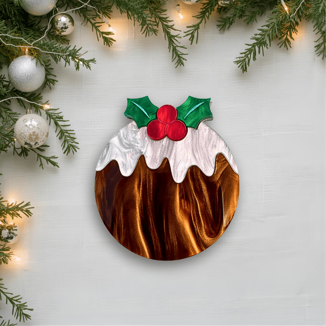Christmas Pudding Brooch - Foxx & Ginger