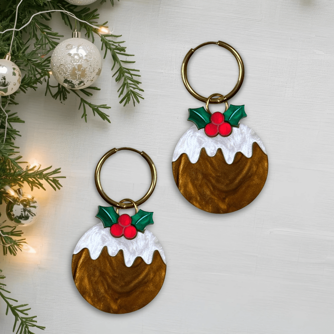 Christmas Pudding Hoops - Foxx & Ginger