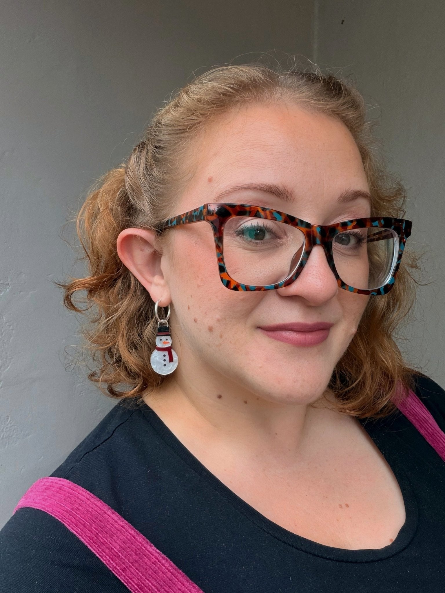 Christmas Snowman Hoops - Foxx & Ginger