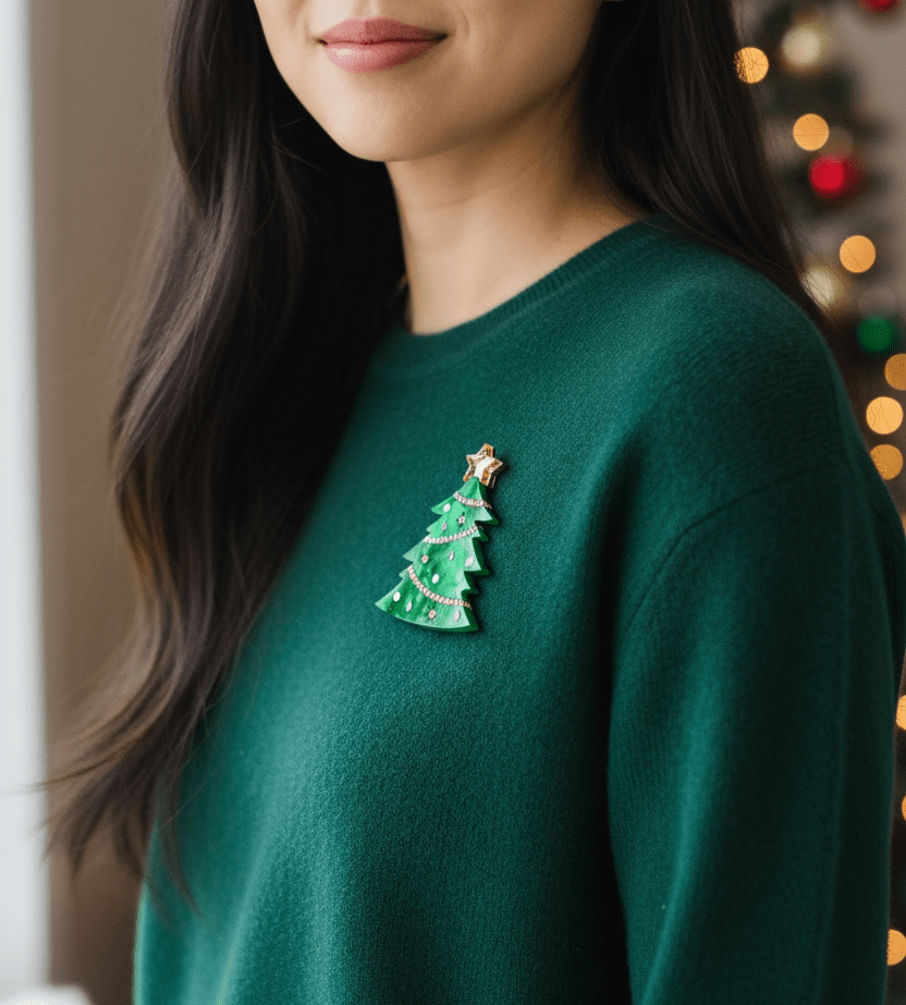 Christmas Tree Brooch - Foxx & Ginger