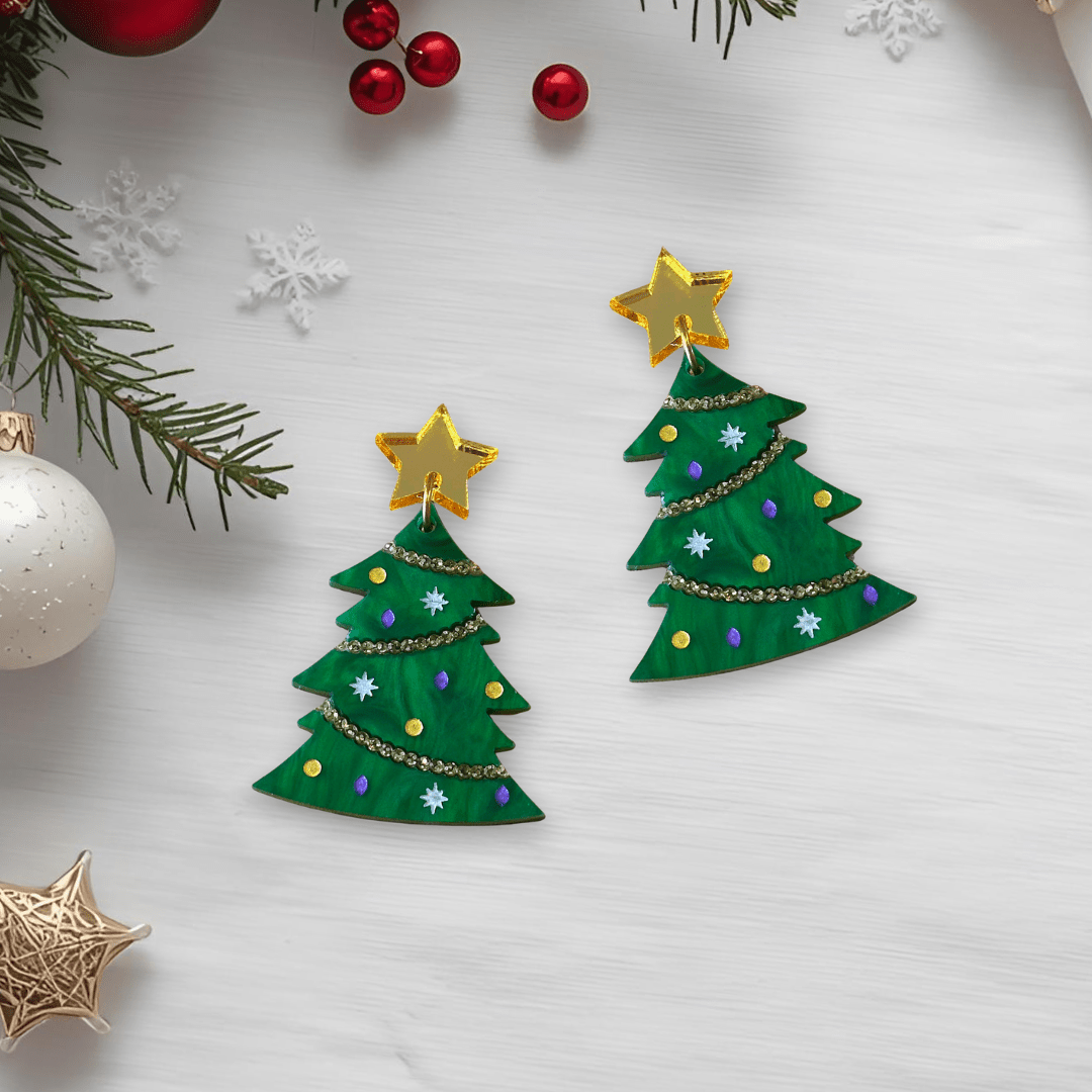 Christmas Tree Earrings - Foxx & Ginger