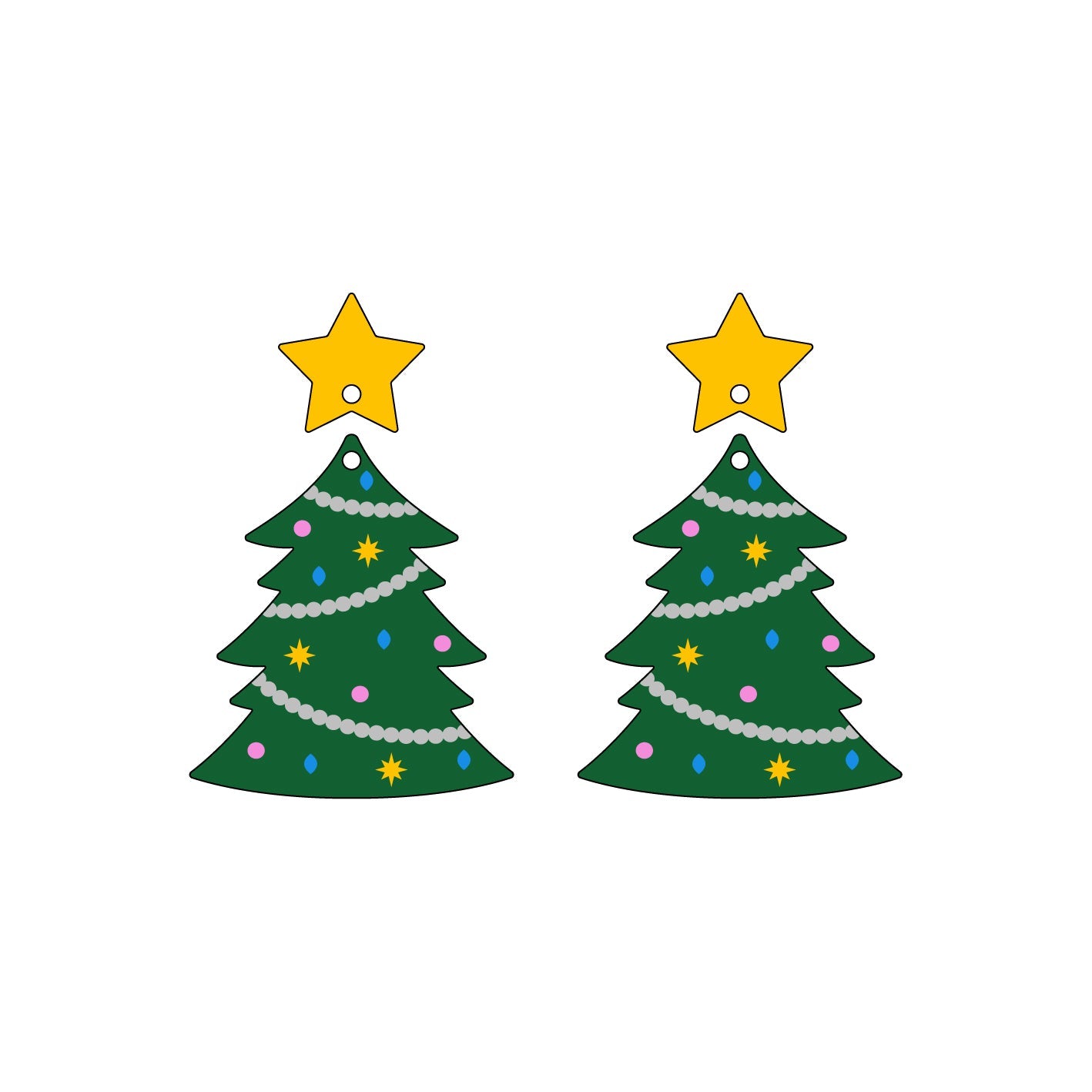 Christmas Tree Earrings - Foxx & Ginger
