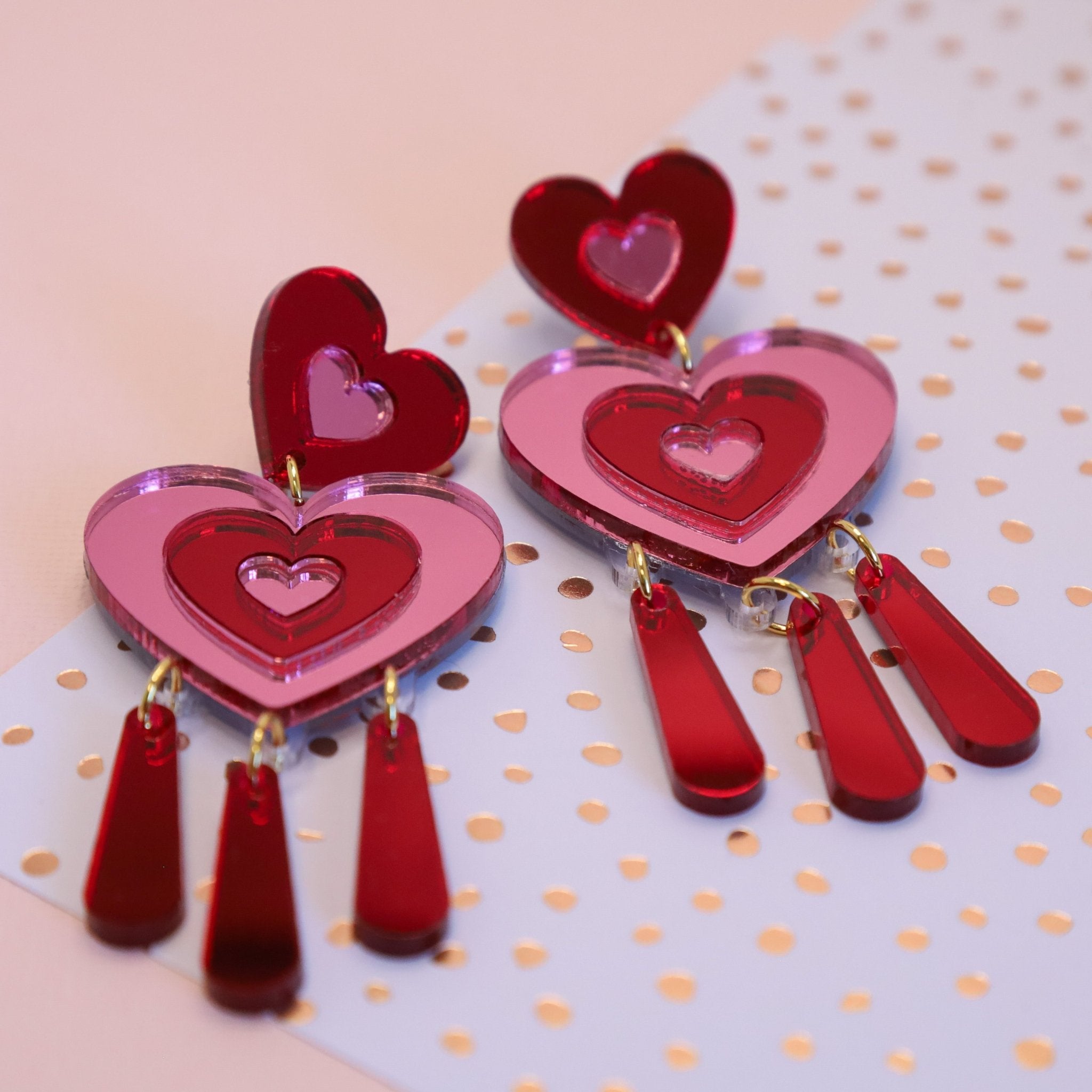 Dripping Heart Statement Dangle - Foxx & Ginger