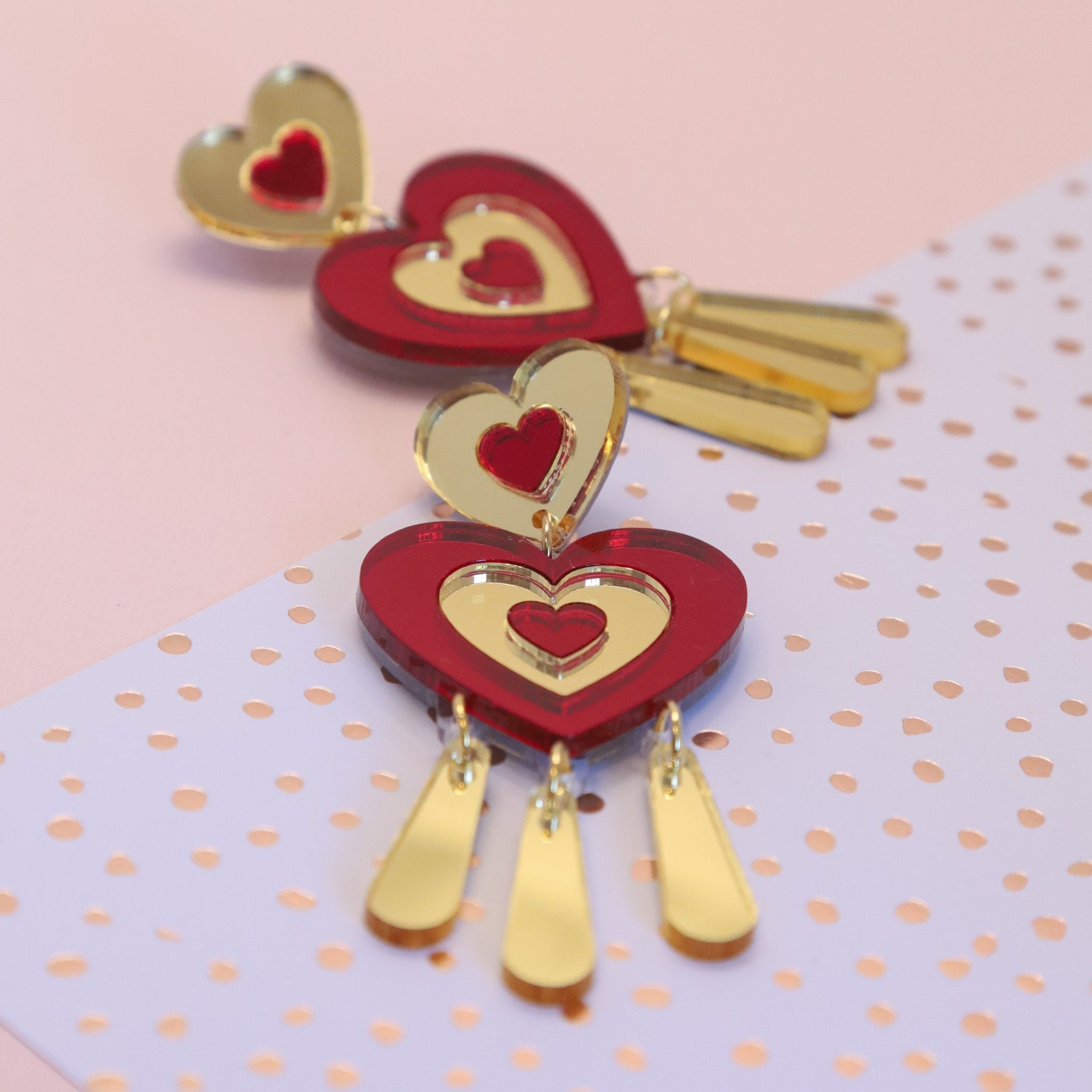 Dripping Heart Statement Dangle - Foxx & Ginger