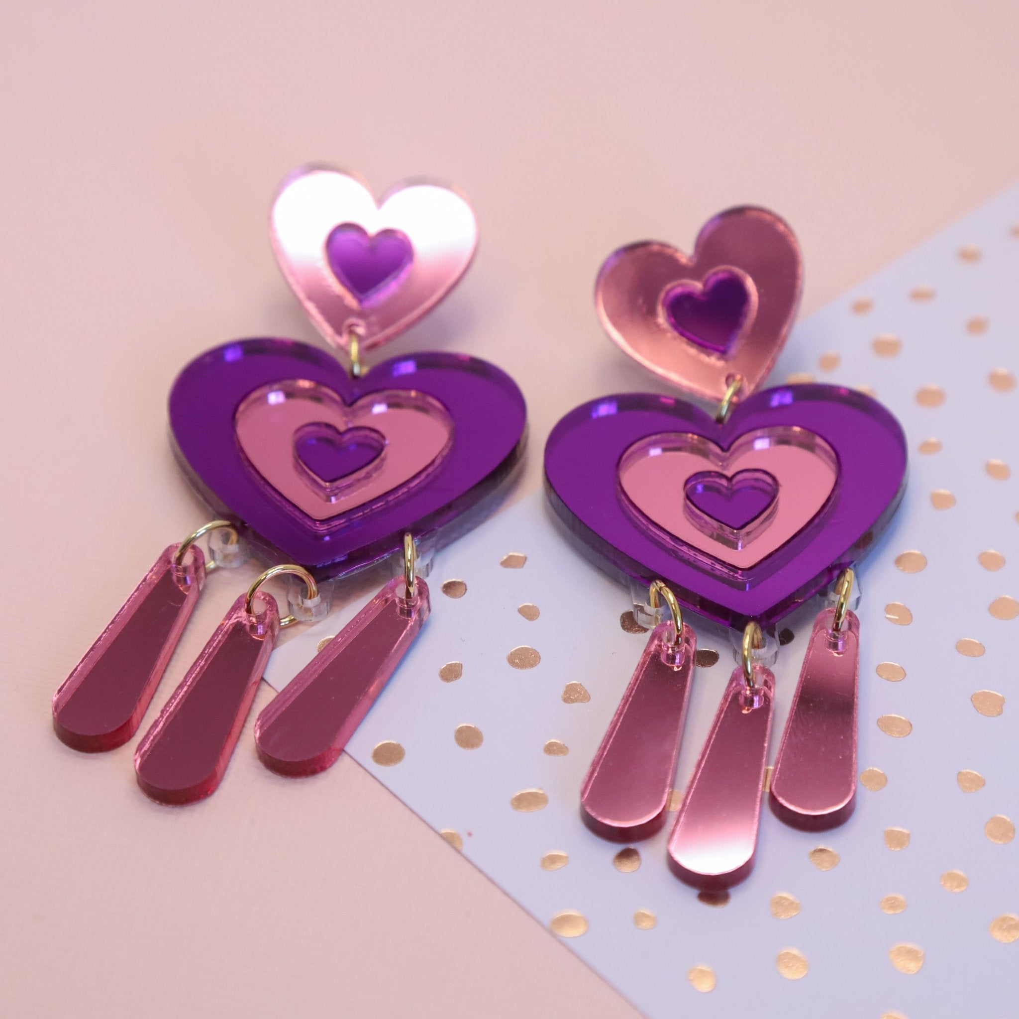 Dripping Heart Statement Dangle - Foxx & Ginger