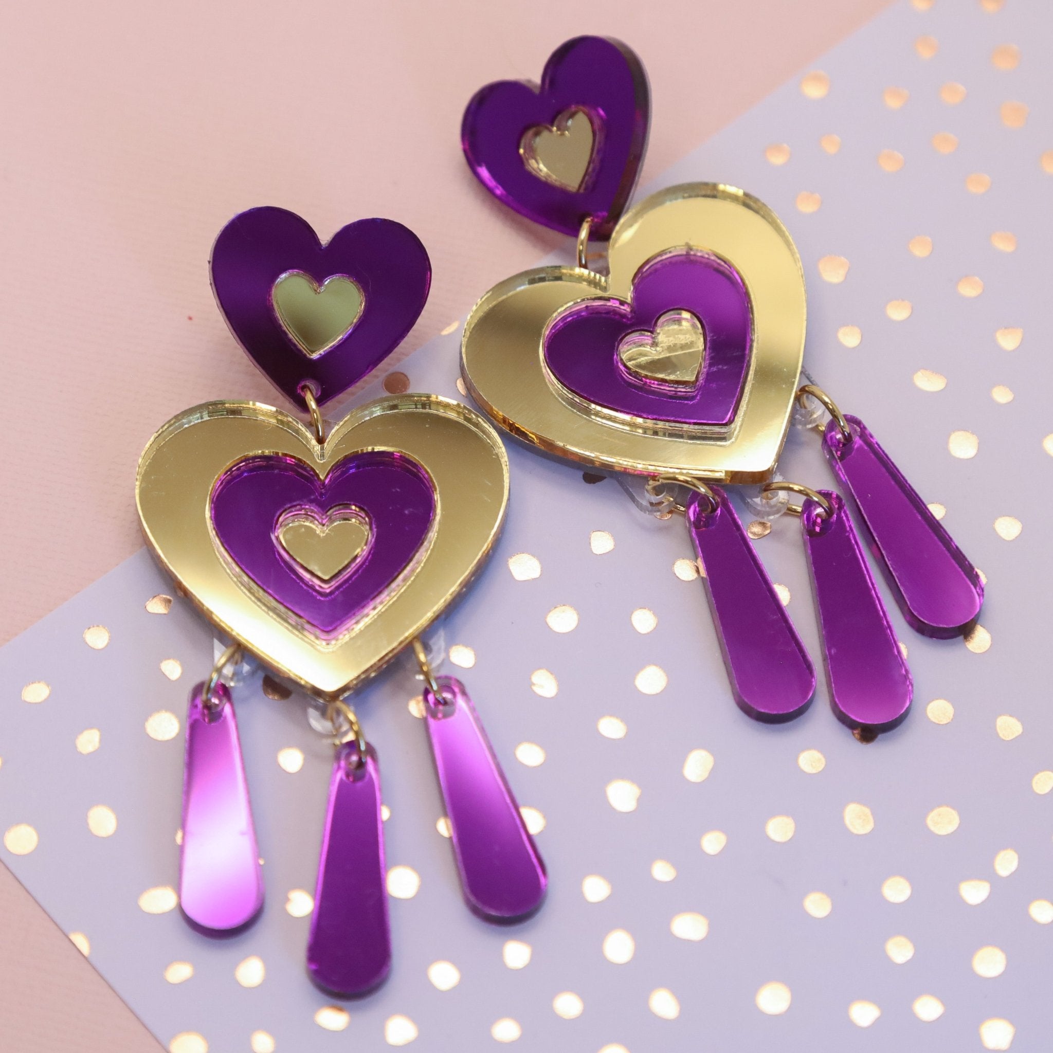 Dripping Heart Statement Dangle - Foxx & Ginger