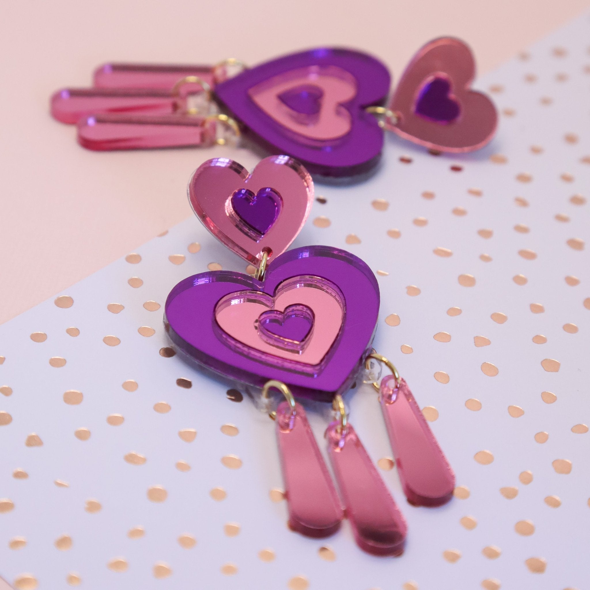 Dripping Heart Statement Dangle - Foxx & Ginger