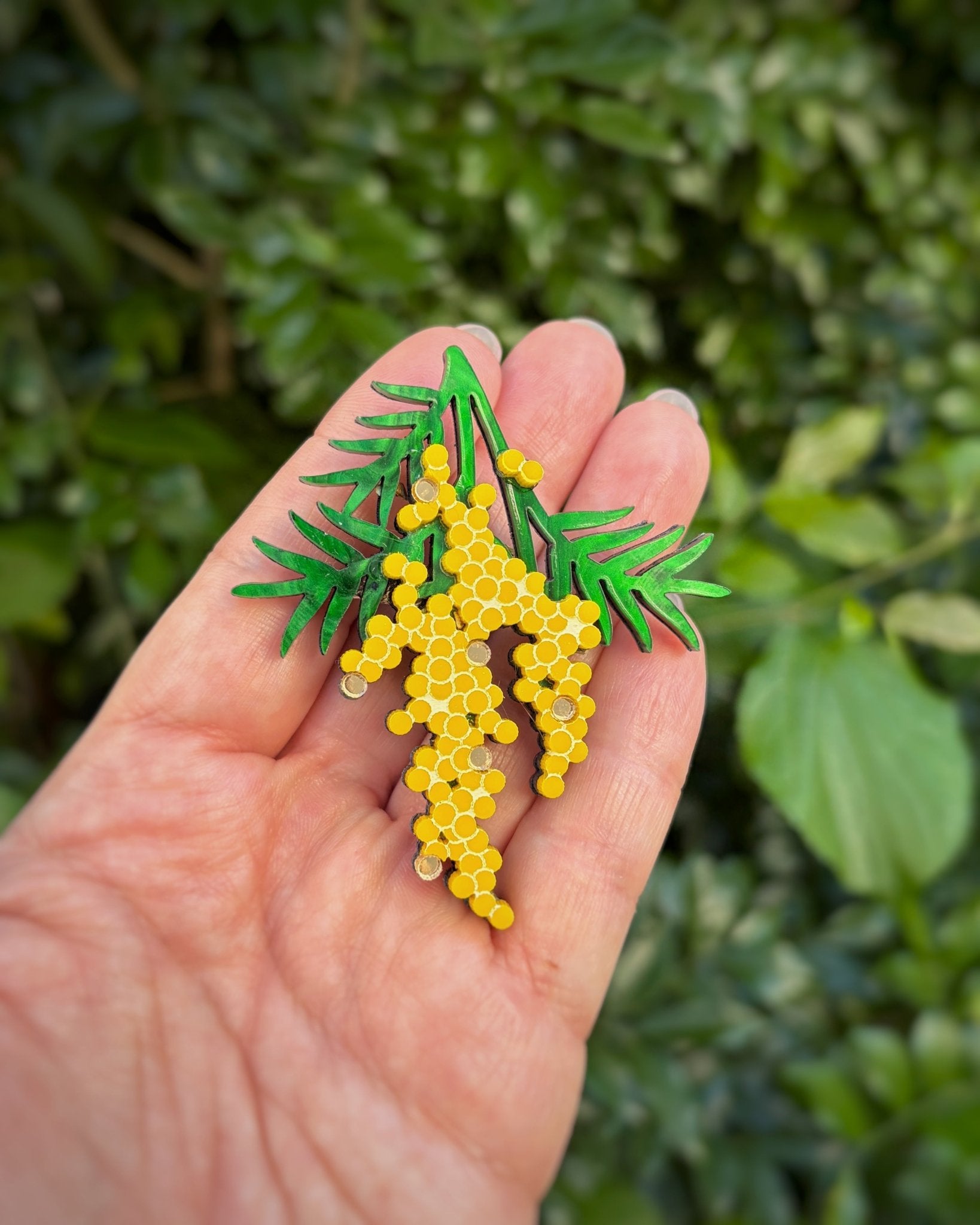 Golden Wattle Brooch - Foxx & Ginger