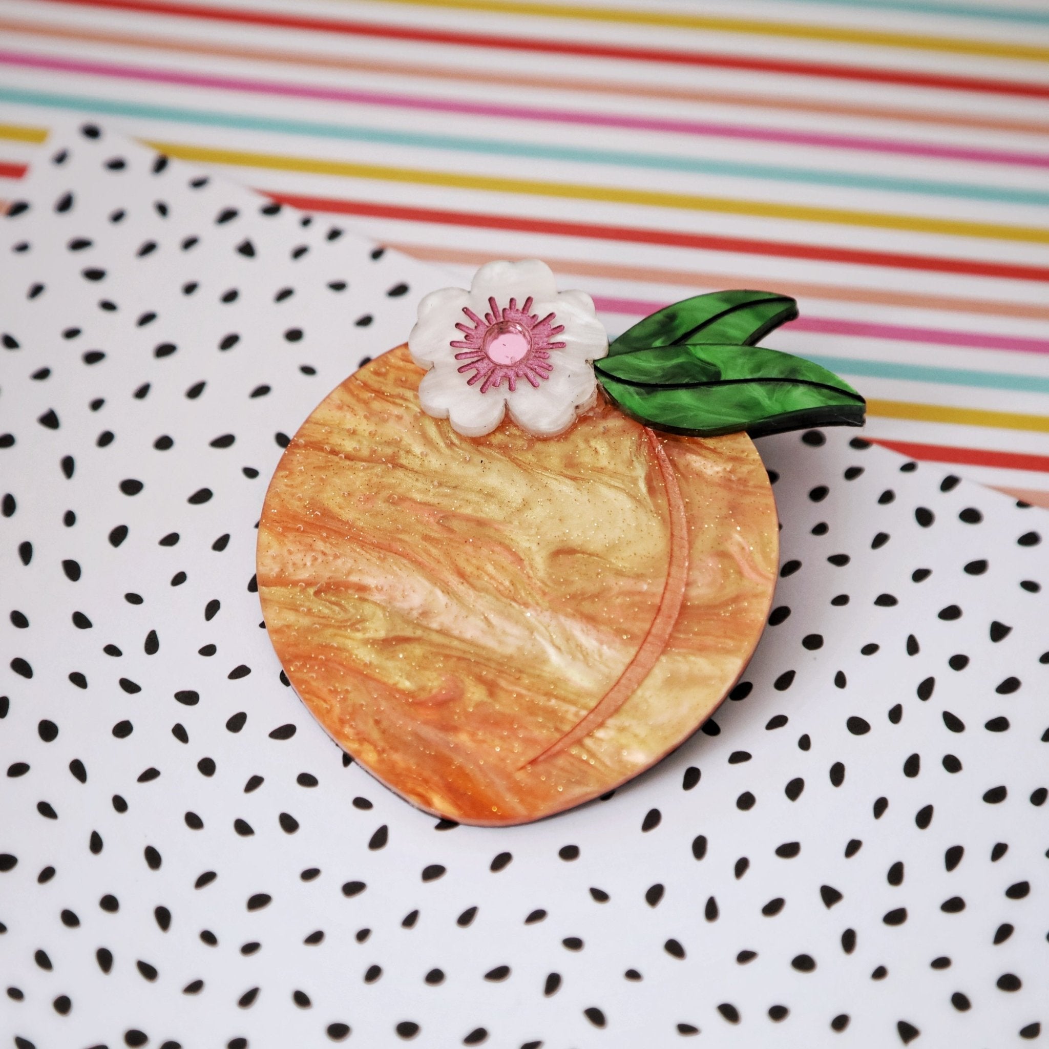 Peachy Keen Brooch - Foxx & Ginger