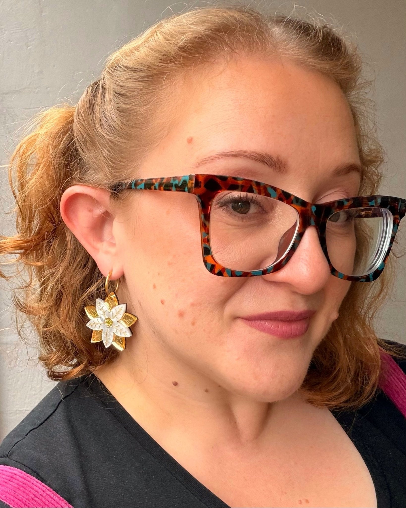 Poinsettia Statement Earrings - Foxx & Ginger