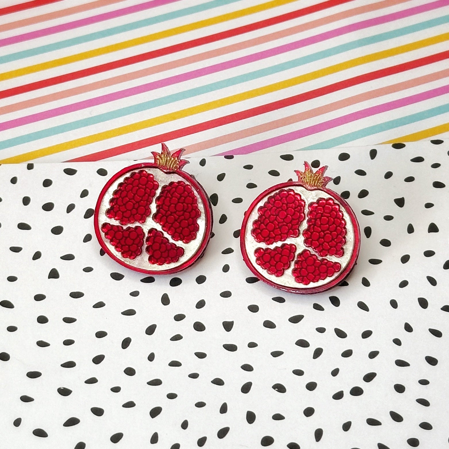 Pom - Pomegranate Hoop - Foxx & Ginger