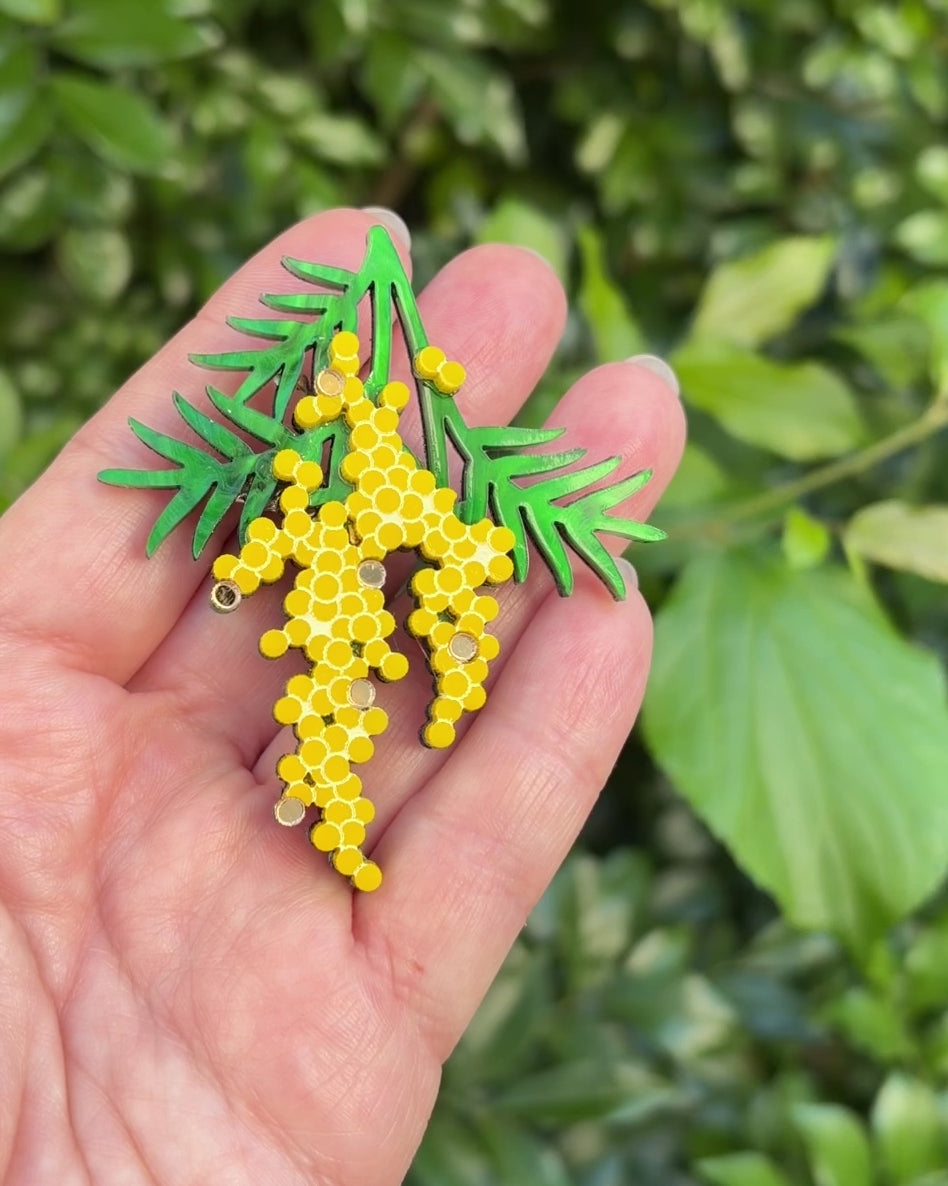 Golden Wattle Brooch