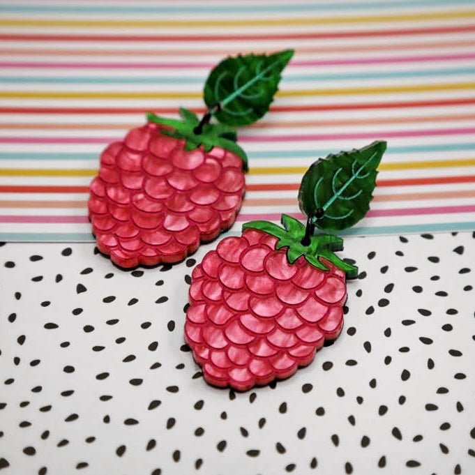 Raspberry Beret Earrings - Foxx & Ginger