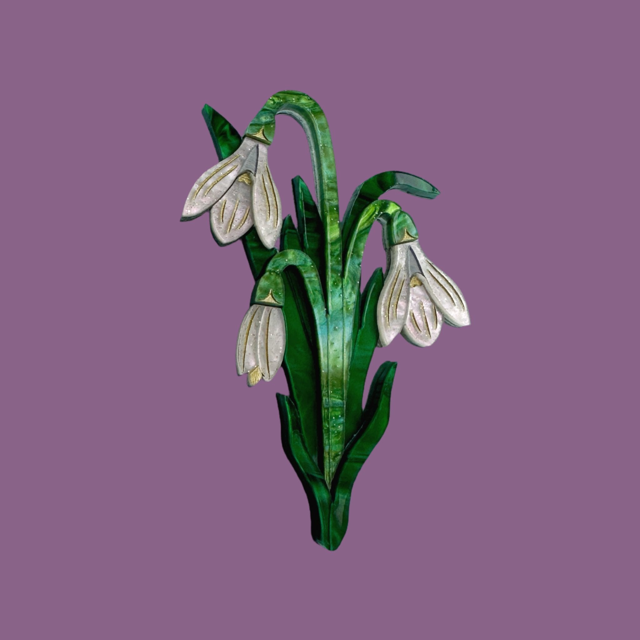 Snowdrop Brooch - Foxx & Ginger