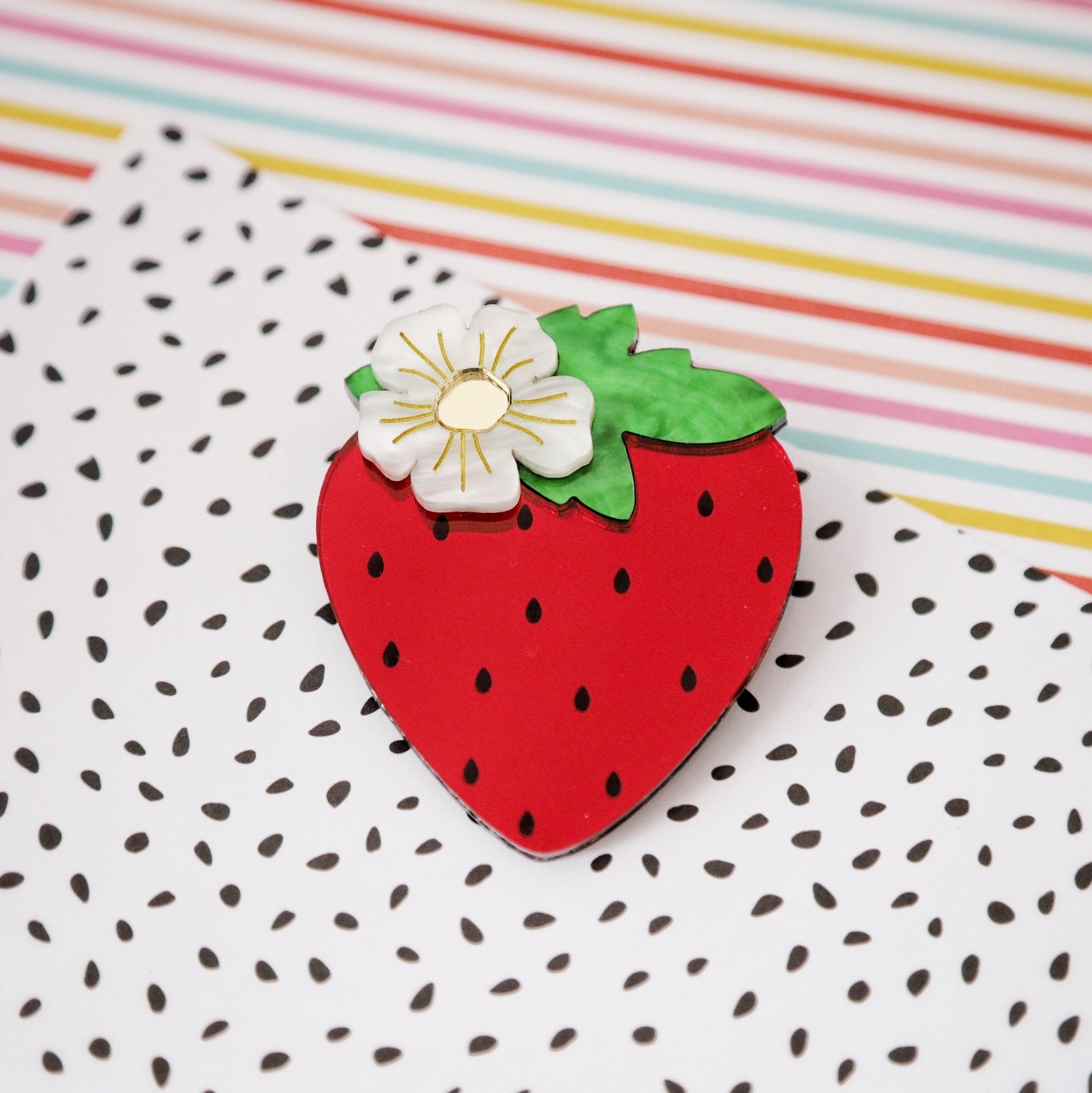 Strawberry Fields Brooch - Foxx & Ginger